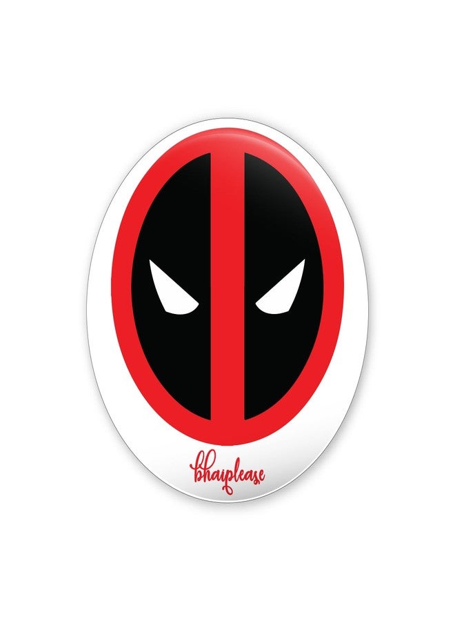 Bhai Please Deadpool Pin Badges | 44mm Round Shaped Pin- Badge | Pin-Back Button Badge | Gift for Birthday, Events (Pack of 5) - Image 1